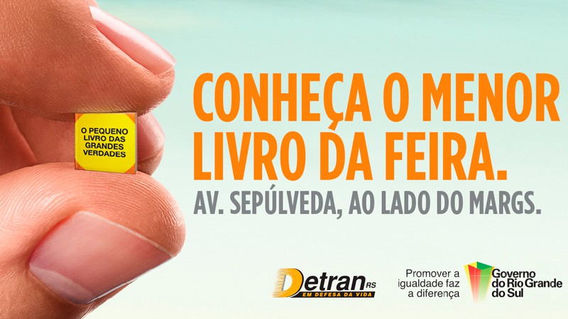 O Pequeno Livro das Grandes Verdades estará em um estande na Av. Sepúlveda, perto do Margs
