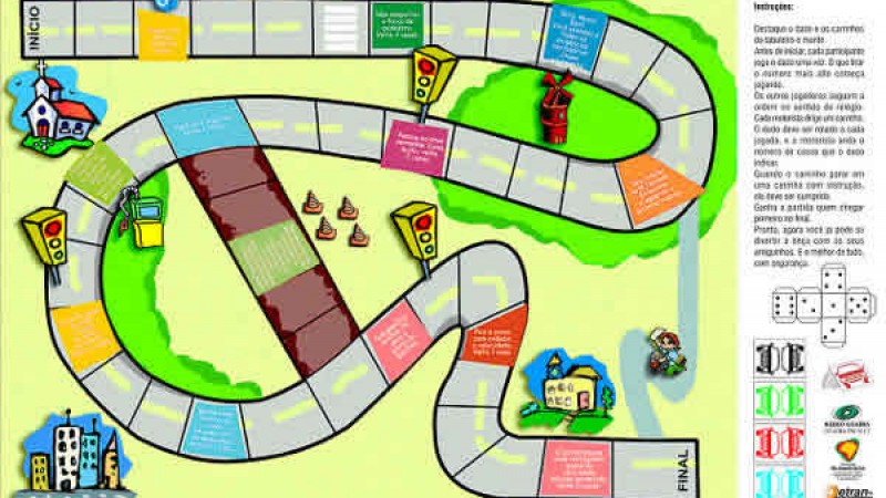 Jogo de Tabuleiro Educativo Trânsito - ENGENHA KIDS - Produtos e