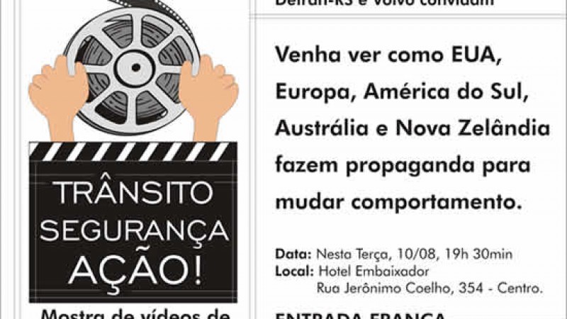 Detran-RS e Volvo promovemMostra de Vídeos sobre segurança no trânsito