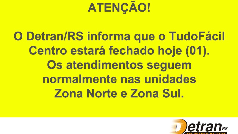 TudoFácil do centro não terá atendimento nesta segunda-feira