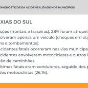 Destaques dos diagnósticos da acidentalidade nos municípios - Caxias do Sul