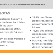 Destaques dos diagnósticos da acidentalidade nos municípios - Pelotas