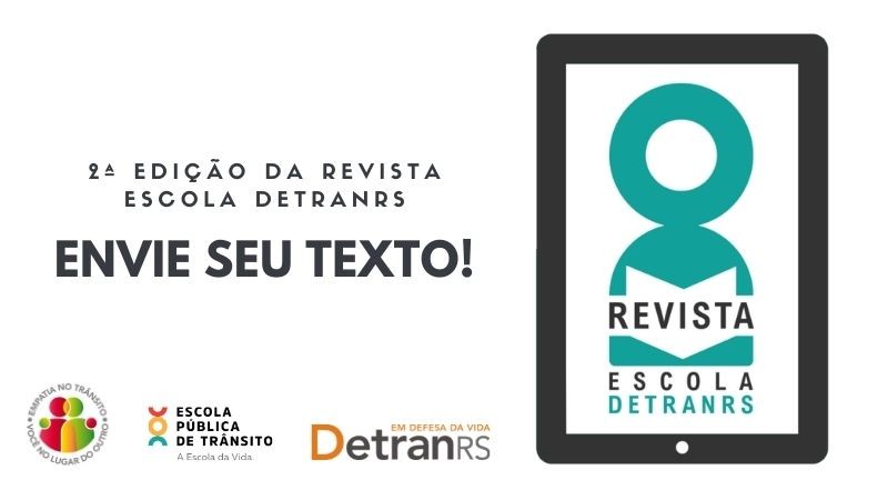 Card de divulgação da 2a edição da Revista Escola DetranRS