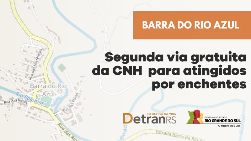 Card horizontal colorido com mapa da região de Barra do Rio Azul