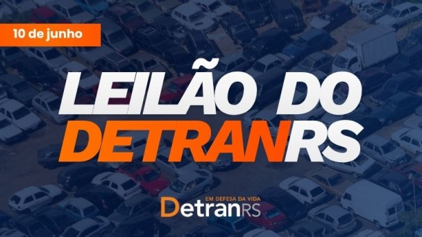 card leil&atilde;o do detranrs 10 de junho